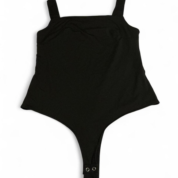 ReoRia Tops - REORIA Bodysuit Women XL Black Excellent Square Neck Sleeveless Minimalist